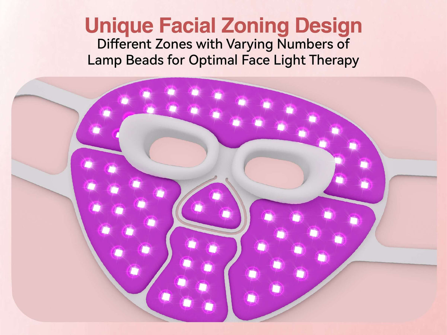 Hello Face M500 Facial Mask Near-Infrared Light Face Mask Wireless Blue Amber Red Light Therapy Led Mask Portable At Home Travel