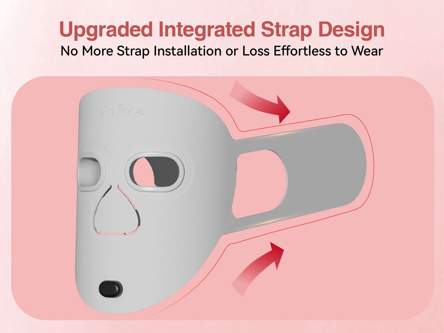 Hello Face M500 Facial Mask Near-Infrared Light Face Mask Wireless Blue Amber Red Light Therapy Led Mask Portable At Home Travel