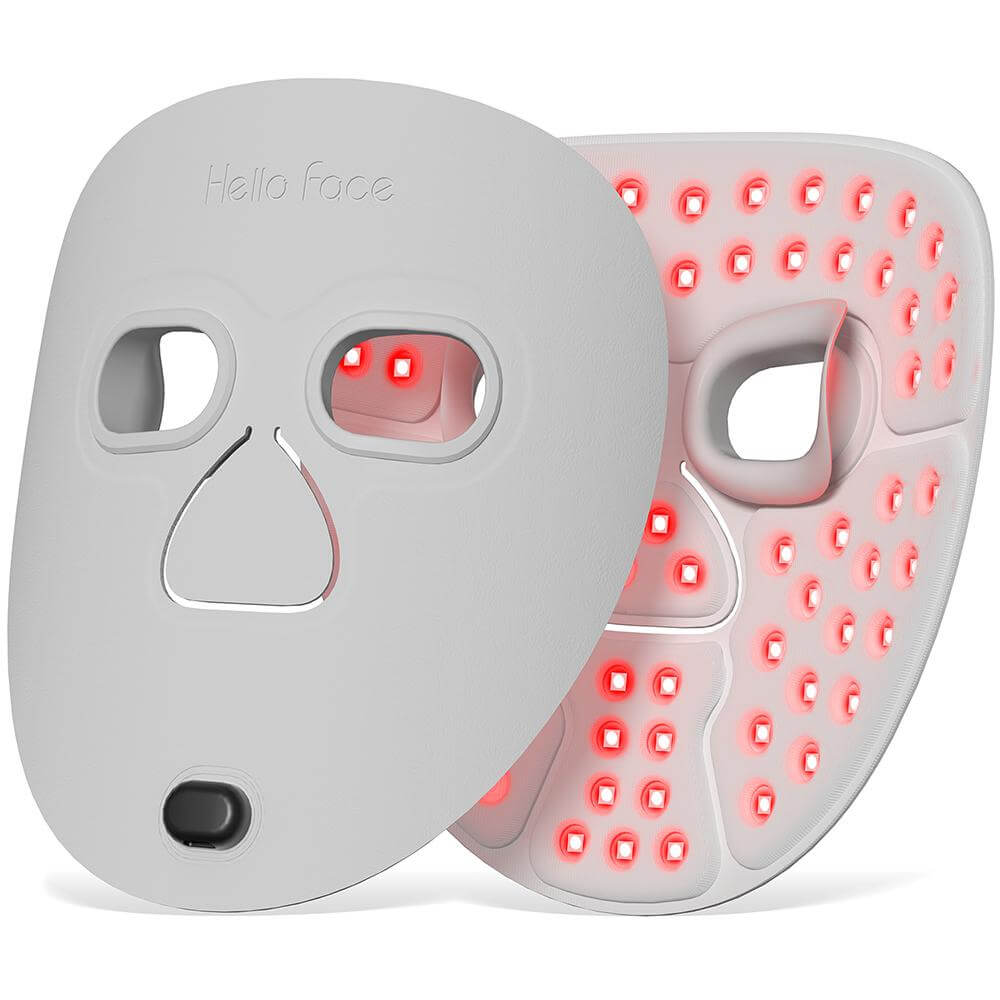 Hello Face M500 Facial Mask Near-Infrared Light Face Mask Wireless Blue Amber Red Light Therapy Led Mask Portable At Home Travel