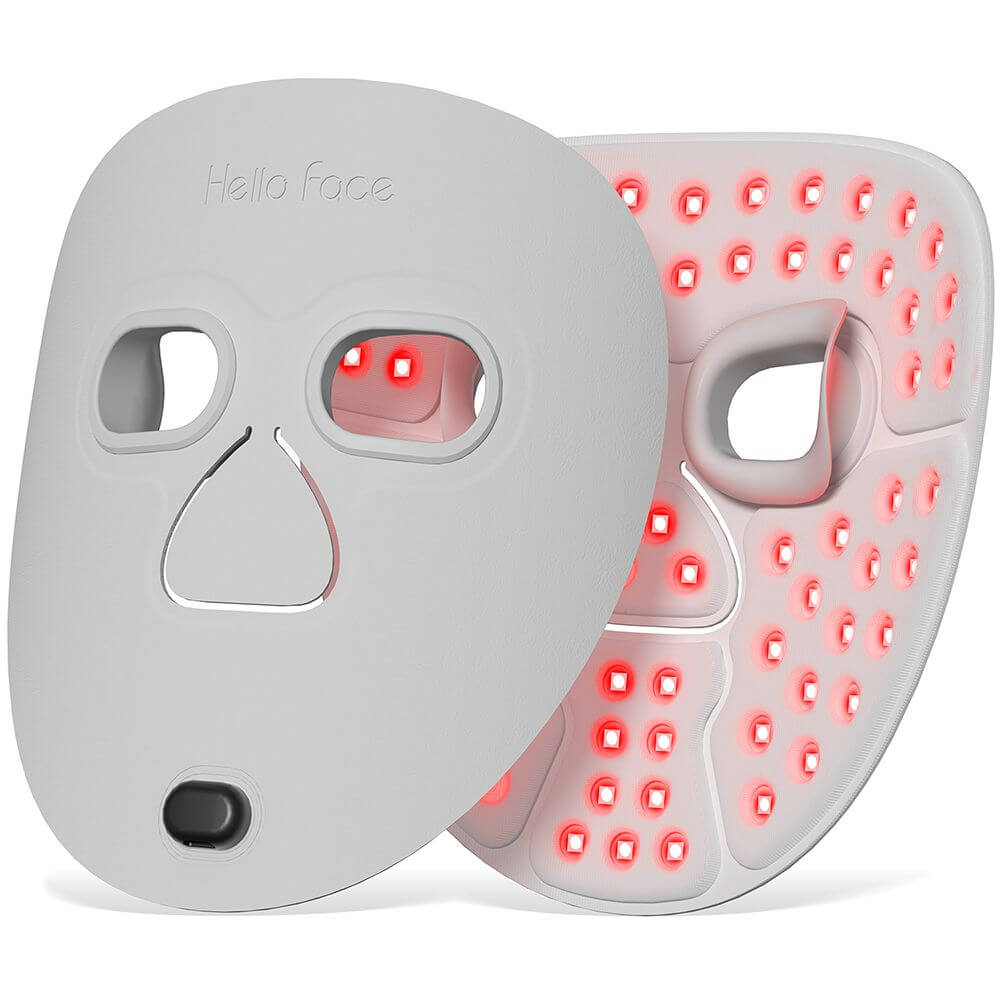 Hello Face M500 Facial Mask Near-Infrared Light Face Mask Wireless Blue Amber Red Light Therapy Led Mask Portable At Home Travel