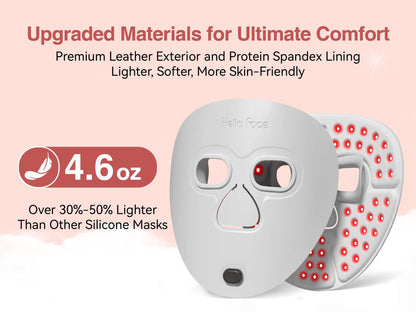 Hello Face M500 Facial Mask Near-Infrared Light Face Mask Wireless Blue Amber Red Light Therapy Led Mask Portable At Home Travel